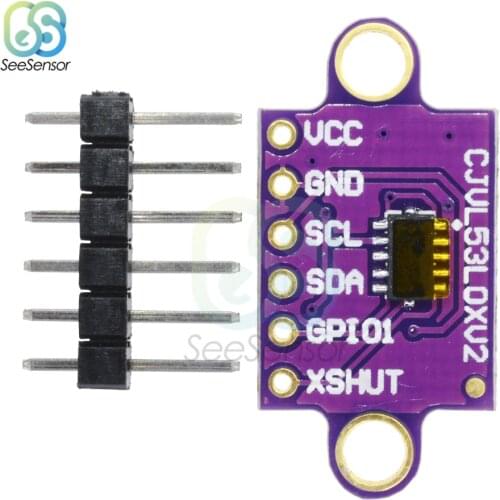 VL53L0X Time-of-Flight (ToF) Laser Ranging Sensor Breakout 940nm GY-VL53L0XV2 Laser Distance Module I2C IIC 3.3V 5V