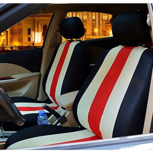 Universal Car Seat Cover Hit color red beige 3D Car Styling For Car Seats Protector Interior Accessories For skoda fabia rapid