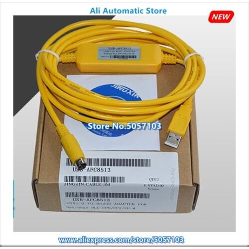 Yellow USB-AFC8513 FPG FP-X FP0 FP2 PLC Programming Cable