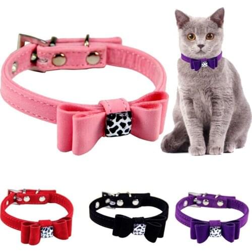 1pc Soft Velvet Pets Cat Collar Princess Puppy Collars for Cats Small Dog Necklace Pet Accessories