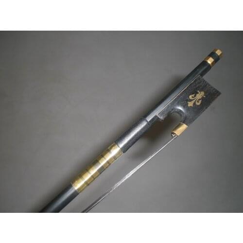 1 PC Full black Violin bow Carbon Fiber bow 4/4 with Black horse tail hair