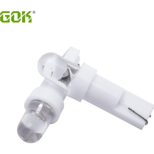 10PCS T5 led 1w T5 LED 58 73 74 Twist Socket Dashboard Gauge Lamps Car Warning Indicator Instrument Cluster Lights Bulb 12V