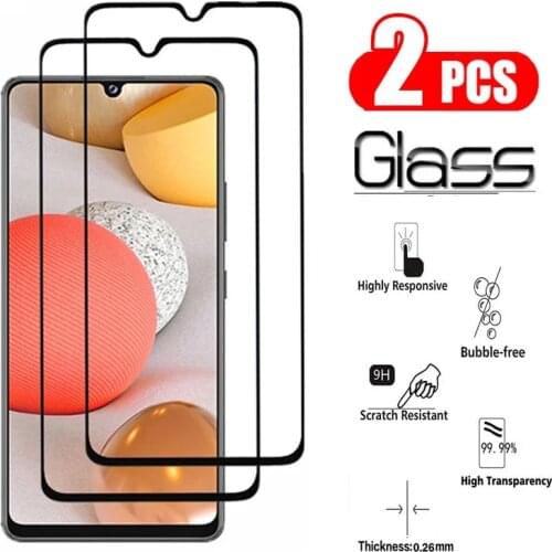 2Pcs cases for samsung galaxy a42 5g protective film for samsung galaxy a12 a71 sansum a50 50a full coverage tempered glass