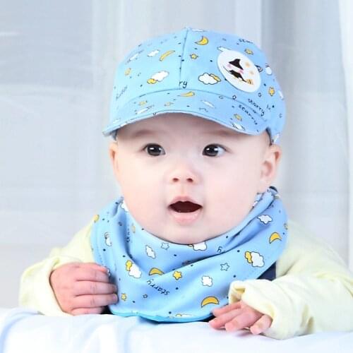 2 pieces of toddler cap + bib Winter children hats hats children caps cute girls hats boys 0-24 months