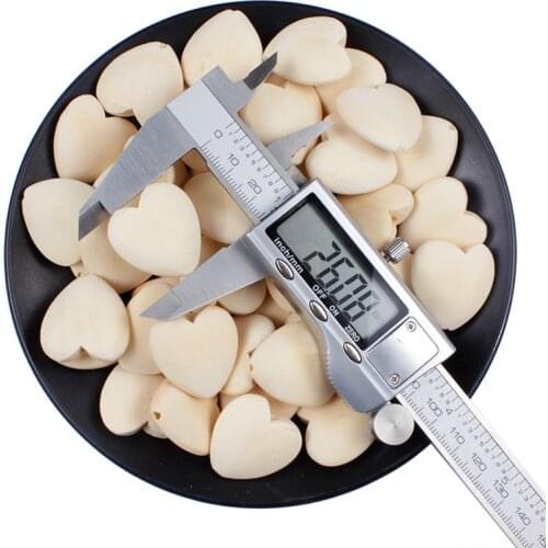 5pcs 25mm Natural Wooden Heart Beads Charms Loose Wood Spacer Beads for Handmade Diy Jewelry Making Crafts Accessories