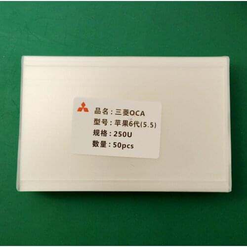 50pcs 250um OCA Optical Clear Adhesive for iPhone X XS XR MAX 5 4s 6 6s 7 8 plus OCA Glue Touch Glass Lens Film
