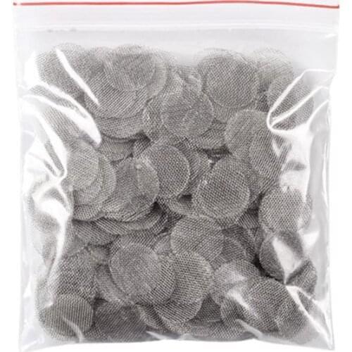 500 Pcs/bag Multifunctional 20mm/16mm Pipe Stainless Steel Tobacco Smoking Accessory Metal Filters Smoke Pipe Screen Gauze