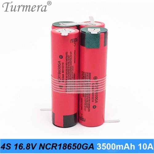 4s battery 18650 pack ncr18650ga 3500mah 16.8v 14.4v 10a welding solder battery for screwdriver tools battery customized battery