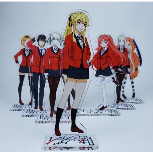 Anime Kakegurui Figure Jabami Yumeko Meari Saotome Acrylic Stand Model Plate Holder Desktop Decoration Toys For Gifts 16cm