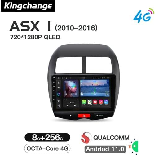 Kingchange Android 11 Auto Radio Car Multimedia Player Stereo For Mitsubishi ASX 1 2010 - 2016 GPS WiFi Navigation