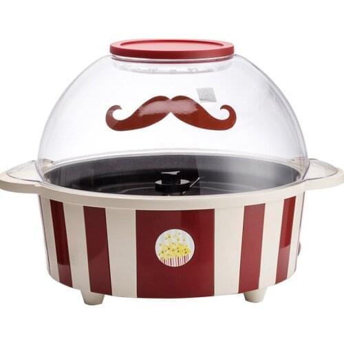 Automatic popcorn maker for household commercial small spherical popcorn machine can add sugar oil chocolate 850W 220V 1pcs