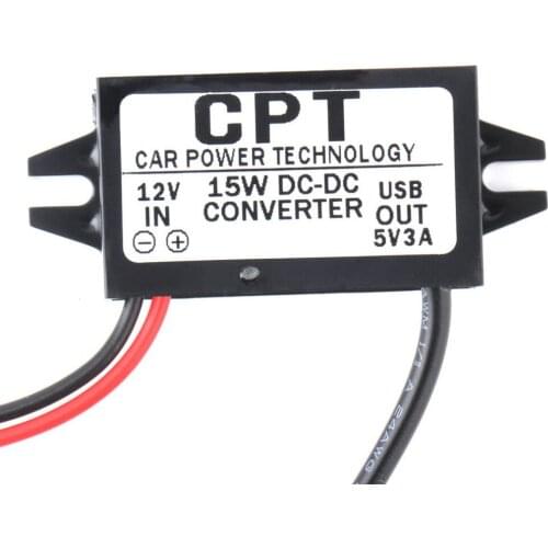 2018 New Car Charger DC Converter Module 12V To 5V 3A 15W with Micro USB Cable High Quality Drop Shipping