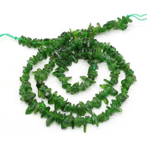 Beads Natural Green Spodumene Freeform Chip Stone Beads For Christmas Gift DIY Necklace Bracelet Jewelry Making Length 40cm