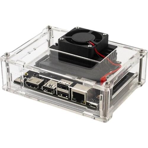 1 PCS Hot Sale Clear Acrylic Case Kit With Cooling Fan for NVIDIA Jetson Nano Jetson Nano B01 and A02 Developer Kit 85DD