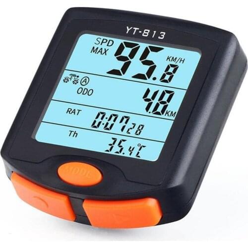 80%HOT Bicycle Mountain Bike Computer Odometer Backlight Wired LCD Display Speedometer Bicycle Speedometer Digital Riding Waterp