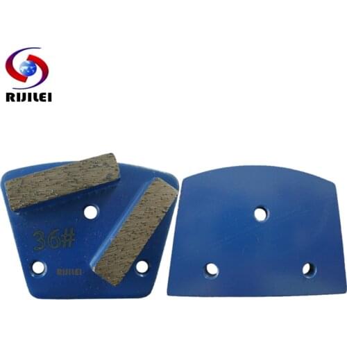RIJILEI 30PCS/Lot Trapezoid Metal Diamond Grinding Discs Pad Strong Magnetic Grinding Shoes Plate Of Concrete Floor Grinder A10