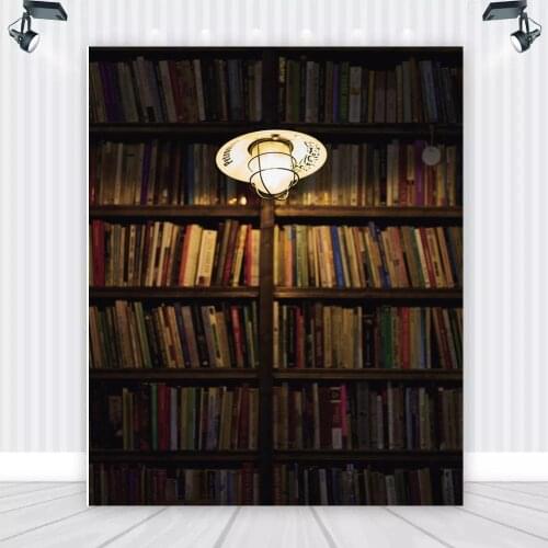 Living Room Bookcase Bookshelf Retro Photocall Photography Backdrops Personalized Photographic Background For Photo Studio