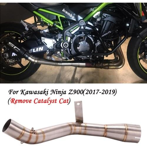 Motorcycle Exhaust Muffler Modified Middle Link Pipe Slip On For kawasaki Z900 Ninja900 exhaust Z 900 ninja 900