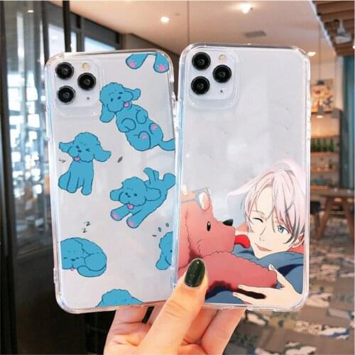 Hot Yuri on Ice Anime Phone Case Transparent for IPhone 11 12 Mini Pro XS MAX 8 7 6 6S Plus X SE 2020 XR Japan Anime Back Cover