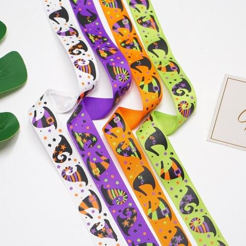 Free shipping 50 yard 7/8" printed grosgrain ribbon J5202244