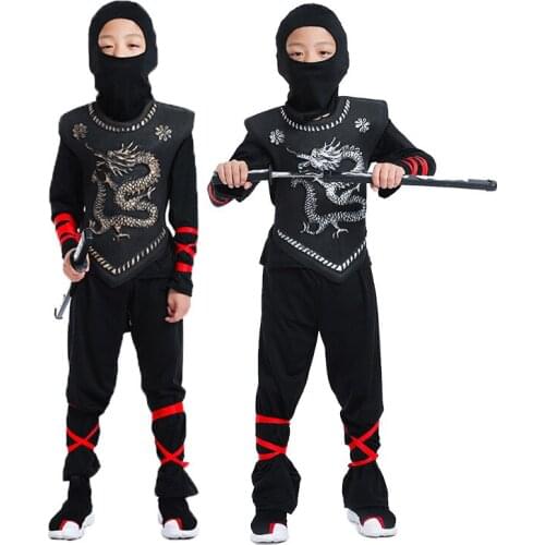 Ninja Costume Ninjago Halloween Cosplay Assassin Party ниндзя disfraz de ninja Boys Girls Warrior Stealth Purim Kids Clothes Se