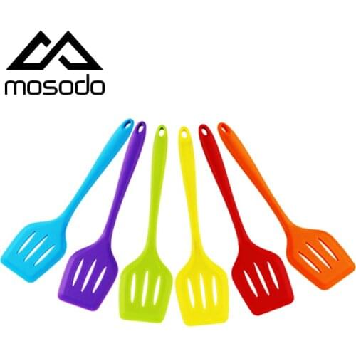 Silicone Turner Slotted Kitchen Gadgets Non-Stick Shovel Spatula Egg Fish Frying Pan Long Handle Scoop Cooking Tools Utensils