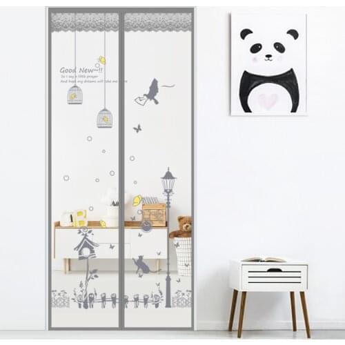 Summer New Magnetic Mosquito Curtain Door Convenient Storage Dense Mesh Net Velcro Hands Free Anti-Mosquito Screen Door Curtains