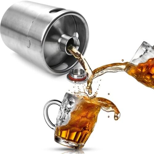 2L Homebrew Growler Mini Keg Stainless Steel Beer Home Brewing Making Bar Tool