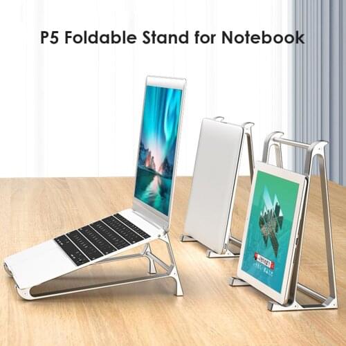 New P5 Portable Laptop Stand Aluminum Alloy Foldable Universal Laptop Stand Base Cooling Riser Tablet Stand Computer Accessories