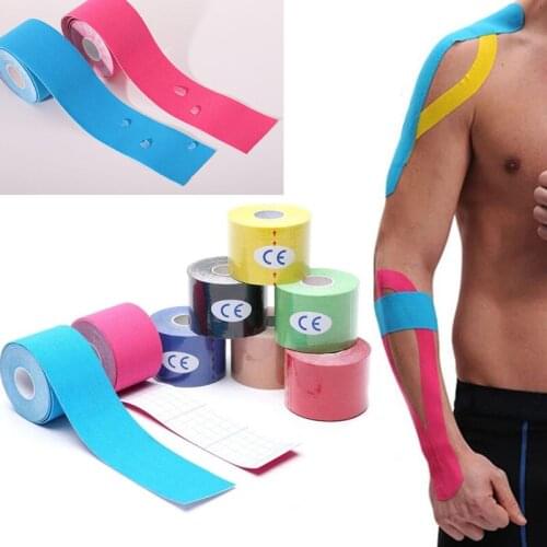 One Piece Kinesiology Tape Muscle Bandage Sports Cotton Elastic Adhesive Strain Injury Tape Knee Muscle Pain Relief