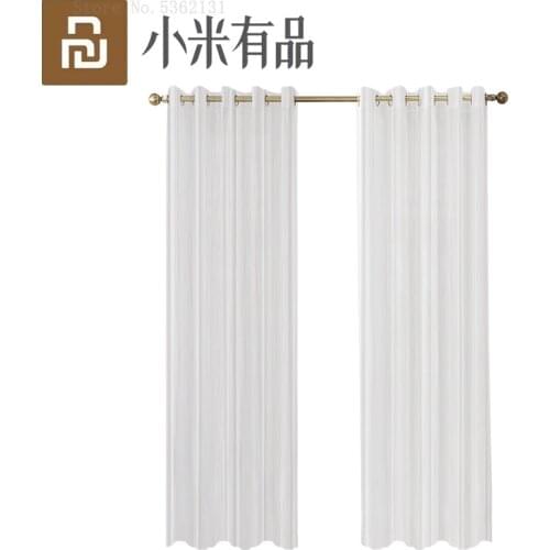 Gafuhome Solid White Living Room Tulle Curtain European Style Stripe Home Decoration Modern Tulle Fabrics Organza Sheer Panel