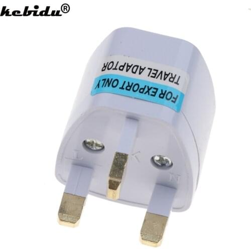 Kebidu Universal Travel Adapter 250V 10A Portable Wall Socket EU AU US Brazil Italy Jack to UK AC Power Plug Charger Converter