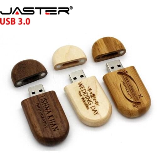 JASTER USB 3.0 high speed Wood usb Flash Drive 4gb 8gb 16gb 32gb 64GB Pendrive Gifts memory stick U Disk Customize Logo