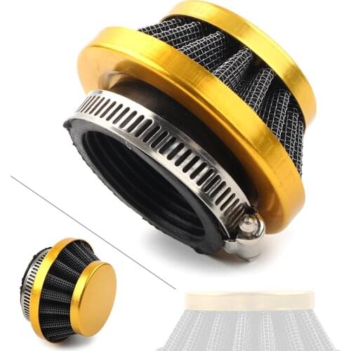 44mm Motorcycle Air Filter Yellow Cleaner For 47cc 49cc 2 Stroke Mini Dirt Pocket Bike ATV Quad