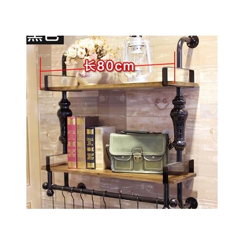 High-end solid wood clothing store display rack. Upper wall side hanging. Childrens wear clothes rack..061