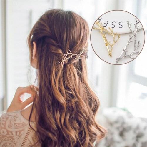 Hair Clip Women Accessories Creative Antler Branch Alloy Hair Korean