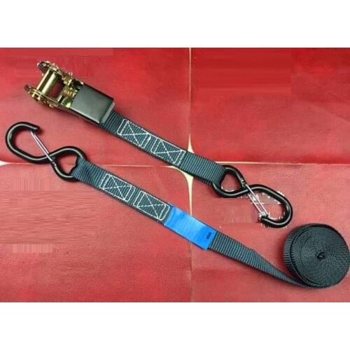 25MM,1",800KGX1M--4M safety plate ratchet tie down cargo lashing auto shipping package strap shipment belt binder assembly sling