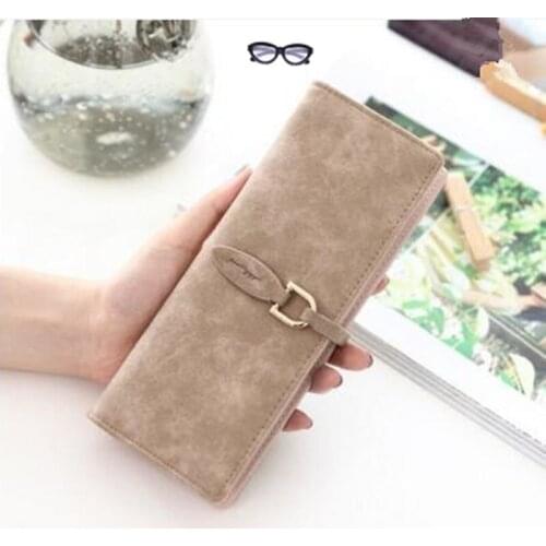 Women Winter Long Bank Card Holder Wallet Frosted Leaf Buckle Large Capacity 55 Card Holder Credit Card Case Lady Purse