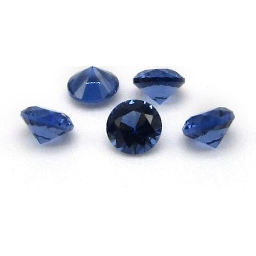 1000pcs Factory Price 0.9mm-2.5mm Synthetic Nanostone Round Cut Dark Blue Nano Stones For Jewelry Ring Bracelets Necklace Making