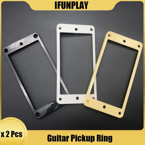 2pcs Guitar Humbucker Radian Frame Mounting Ring Pickup Mounting Rings for LP Electric Guitar Parts Plastic