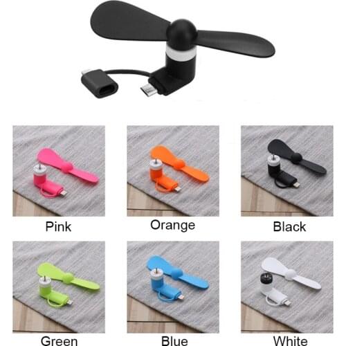 2 in 1 Mini Soft Phone Fan, Suitable for Xiaomi Mobile Phone and Apple Android Mini Handheld Cooling Mobile Phone Fan