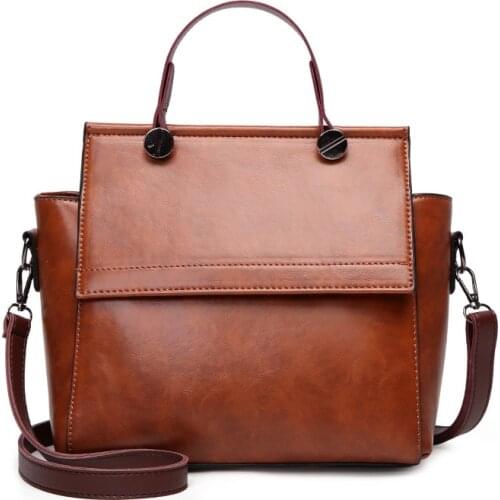 2020 Retro Oil Wax Handbag for women Bat Pack Purse Shoulder Bag Crossbody Women Hand bag for Laies female massage bags Hot sale