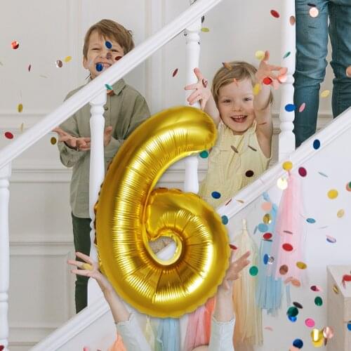 40inch Fat Number Figure Balloons Home Baby Shower Digital Foil Balloons Decor Figure Child Adult Birthday Decor Party