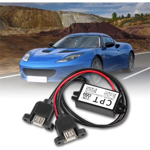 5 Types Car Power Technology Charger Converter Module Single Port 12V to 5V 3A 15W Electrical Plug Standard Grounding Bundle1