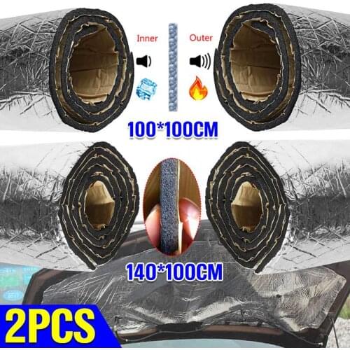 9pcs 10/8/6/3mm Car Sound Hot Deadener Mat Noise Proof Bonnet Insulation Deadening Engine Firewall Heat Foam Cotton Sticker