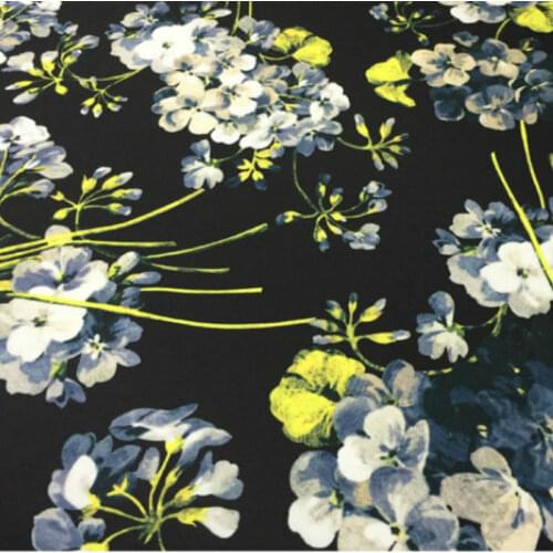 Italian D Brand with the Same Pattern Digital Printed Satin Fabric Soft Garment Shirt for Dress Sewing Material by Meter