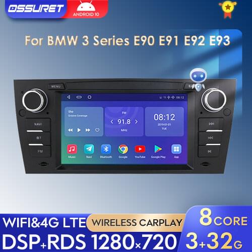 Android 10 Multimedia Car Radio For BMW 3 Series E90 E91 E92 E93 2006-2012 Stereo GPS Navigation Player TPMS DAB+ Touch Screen
