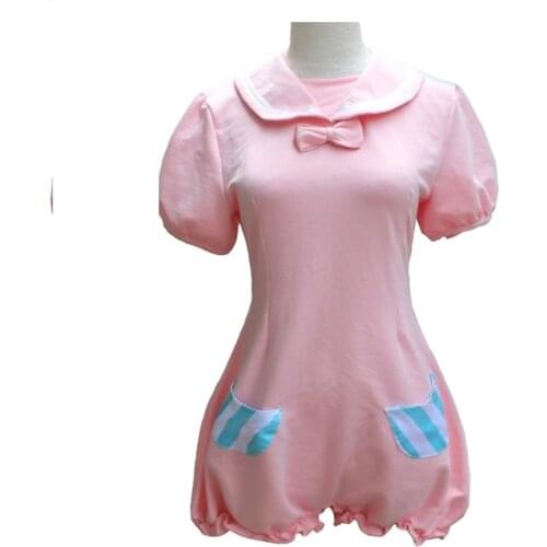 Brdwn V+ Womens Miku Luka Cosplay Costume Apron Dress homewear Pajamas Sleepwear jumpsuit