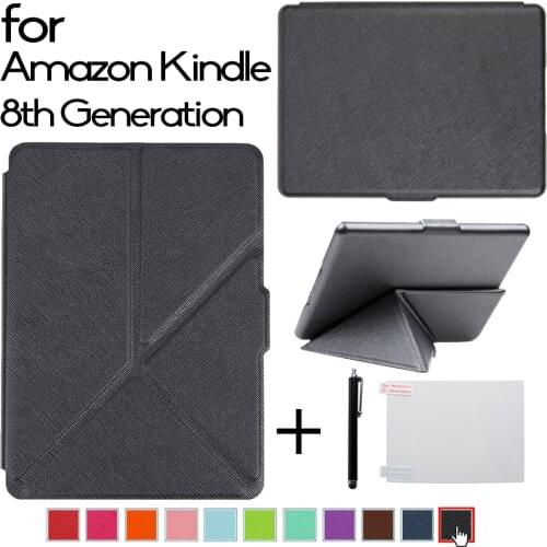 Case for Kindle 8th Generation 2016 Ereader Origami Leather Cover for Kindle 8 Auto Sleep and Wake up Protective Shell /skin