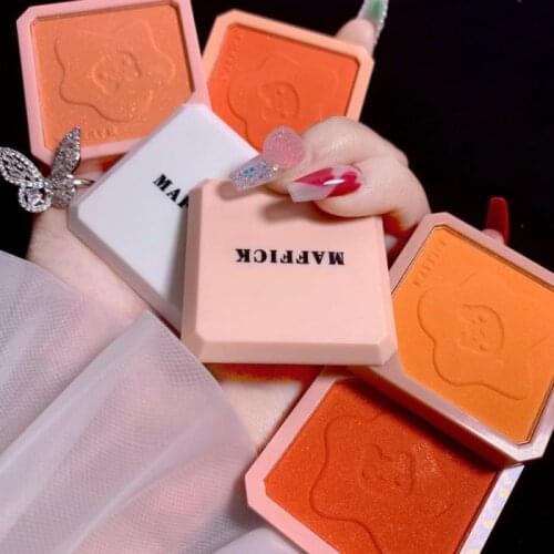 4 Colors Double-layer Blush Shadow Face Bronzer Long Lasting Waterproof Shimmer Powder Blush Powder Face Makeup Cosmetic TSLM1